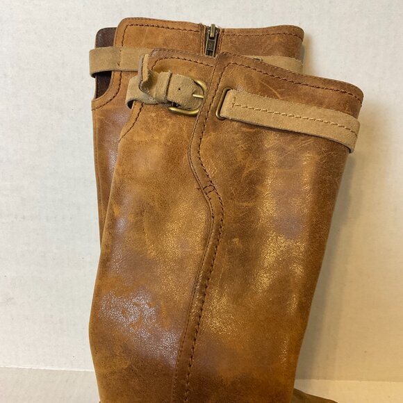 UGG Knee High Leather Boots US 6 Brown Distressed - Picture 11 of 16